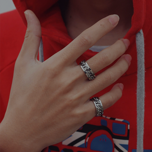 Anillo reducción de ansiedad para hombre